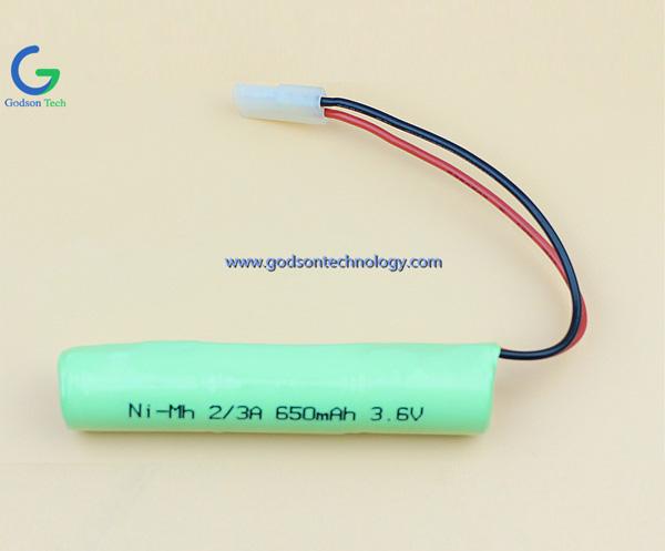 Аккумулятор Ni-MH 2/3A 650mAh 3.6V