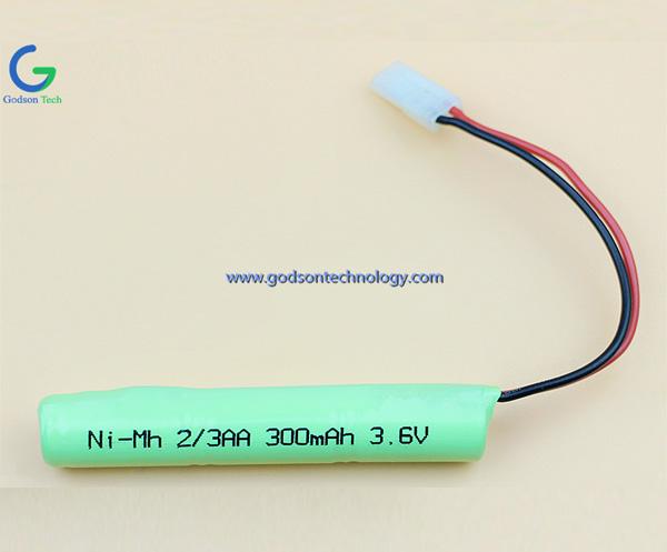 Аккумулятор Ni-MH 2/3AA 300mAh 3.6V