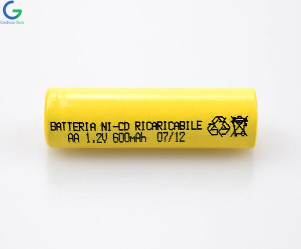 Ni-Cd аккумуляторная батарея AA 600mAh 1.2V