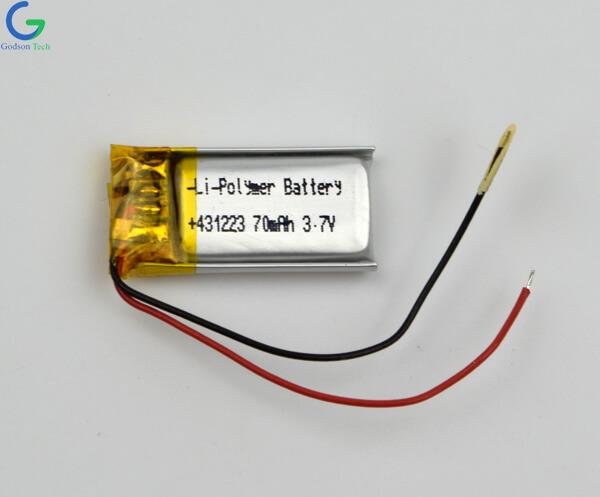 литий-полимерный аккумулятор 431223 70mAh 3.7V